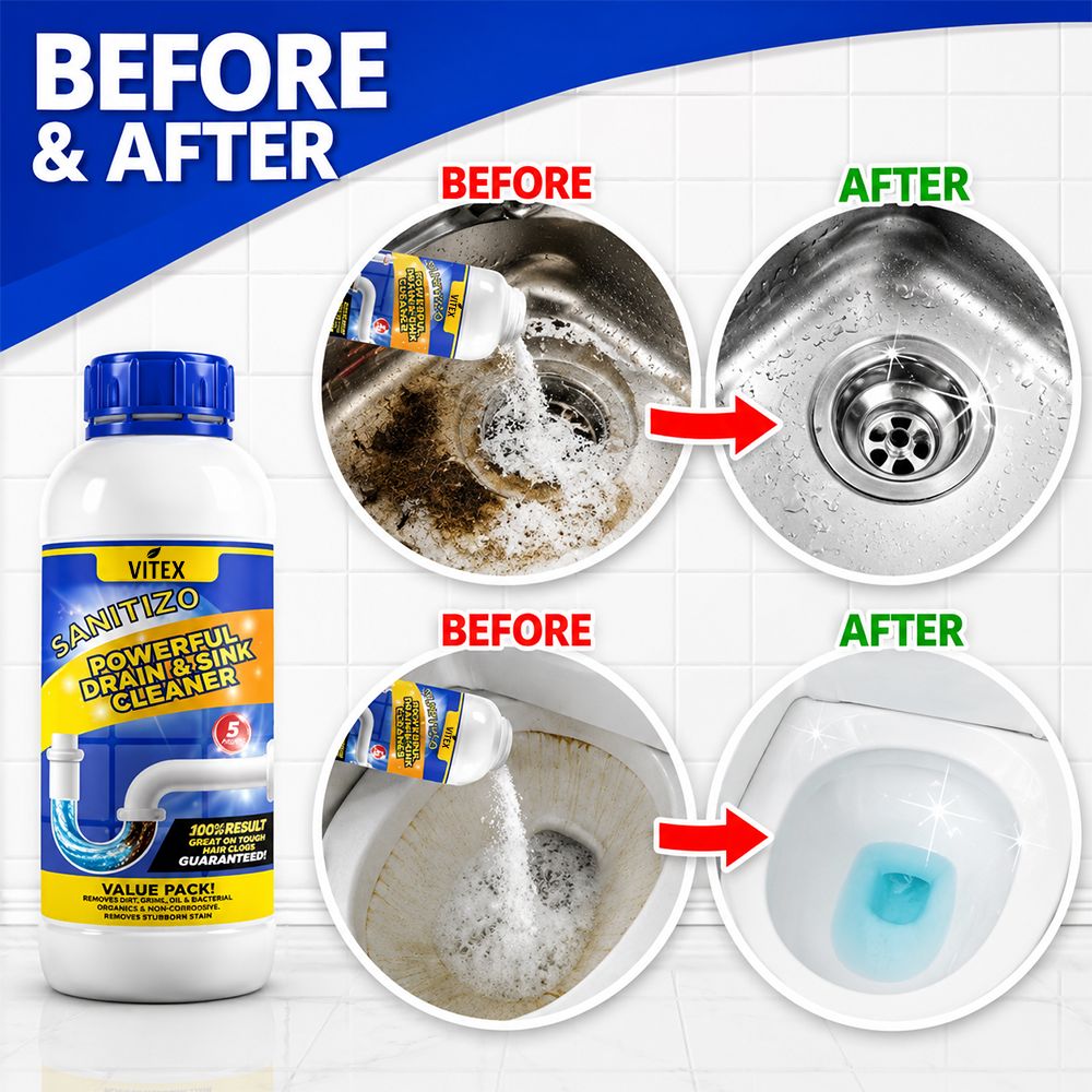 VITX Powerful Sink & Drain Cleaner - Buy 1 Get 3 Free